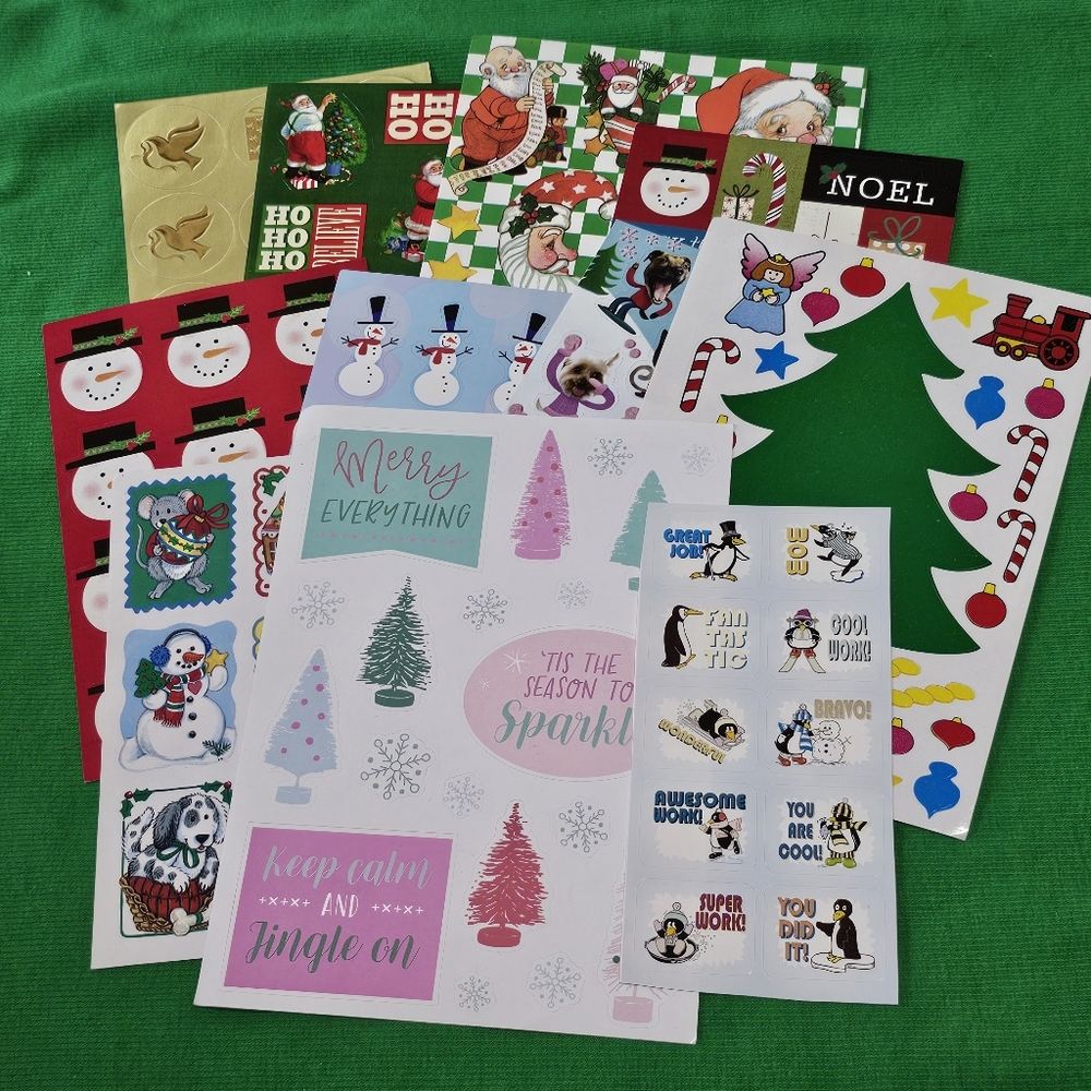 CH6:  Christmas Sticker Bundle  - 11 Sheets - American Greetings Hallmar…